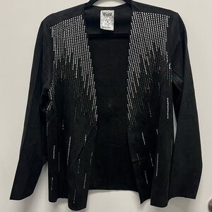 Suede Rhinestone Jacket